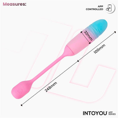 INTOYOU APP SERIES - NEXEGG MOTION HUEVO VIBRADOR CON THRUSTING APP ROSA/TURQUESA