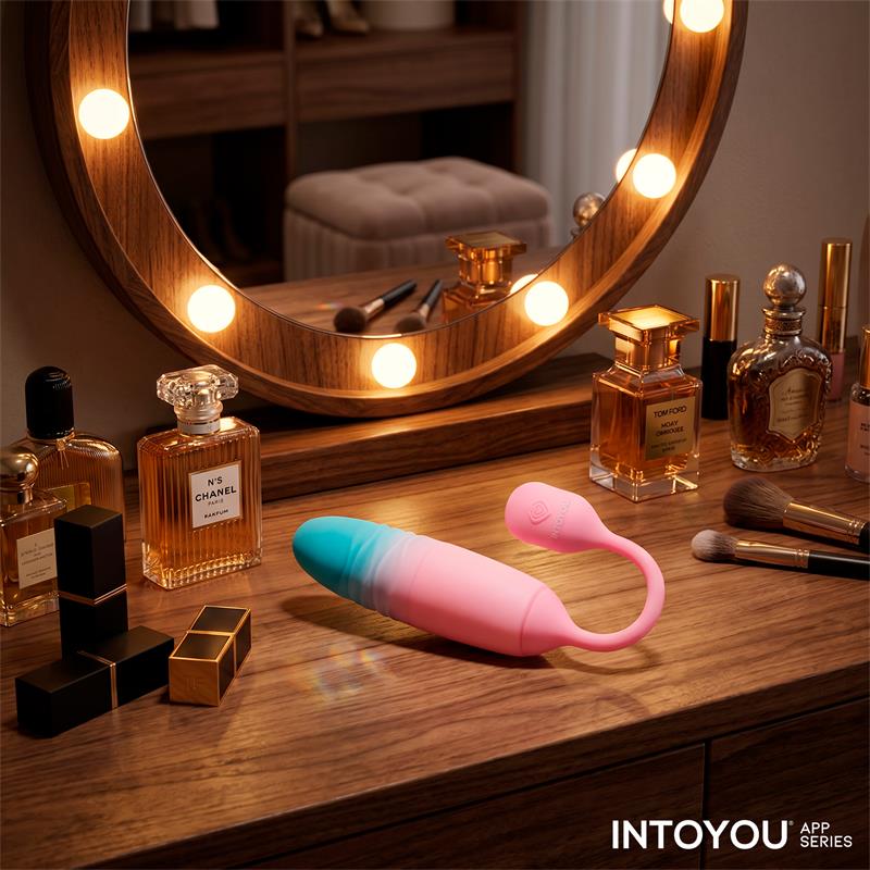INTOYOU APP SERIES - NEXEGG MOTION HUEVO VIBRADOR CON THRUSTING APP ROSA/TURQUESA