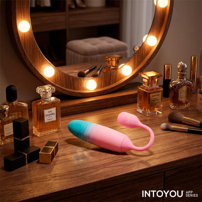 INTOYOU APP SERIES - NEXEGG MOTION HUEVO VIBRADOR CON THRUSTING APP ROSA/TURQUESA