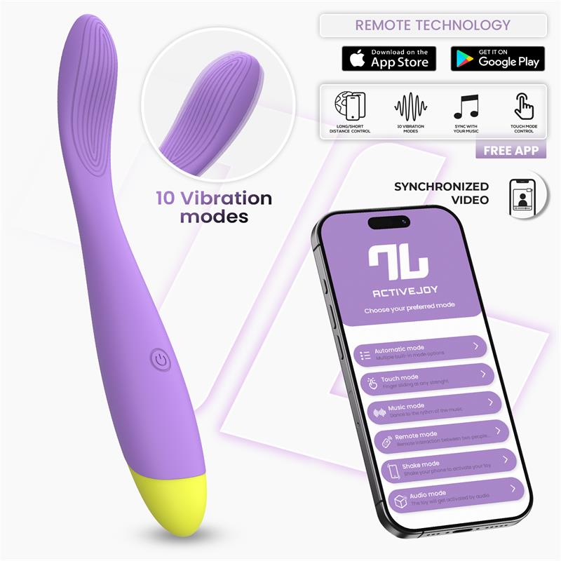 INTOYOU APP SERIES - NEYA VIBRADOR PUNTO G CON APP PÚRPURA