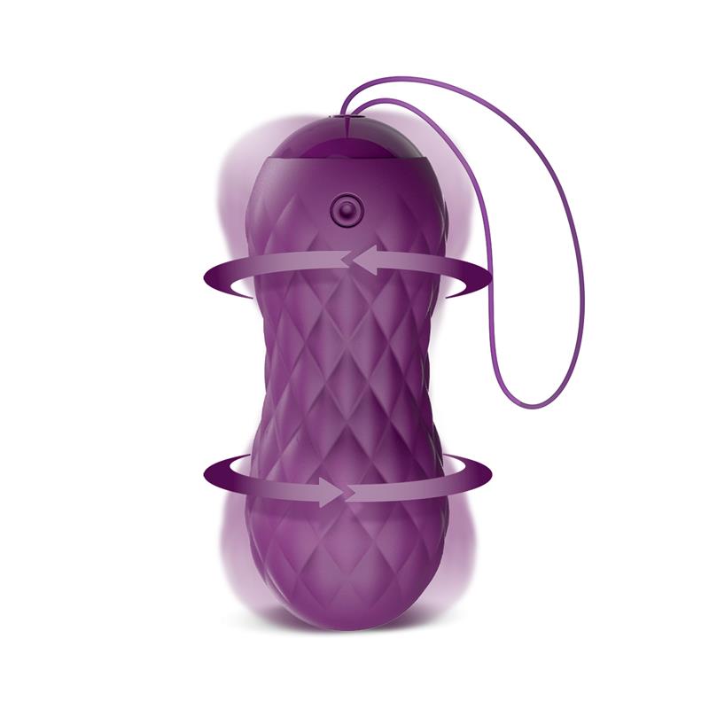 LATETOBED - NIMA HUEVO VIBRADOR CON MOVIMIENTO WAVE CONTROL REMOTO USB SILICONA PÚRPURA