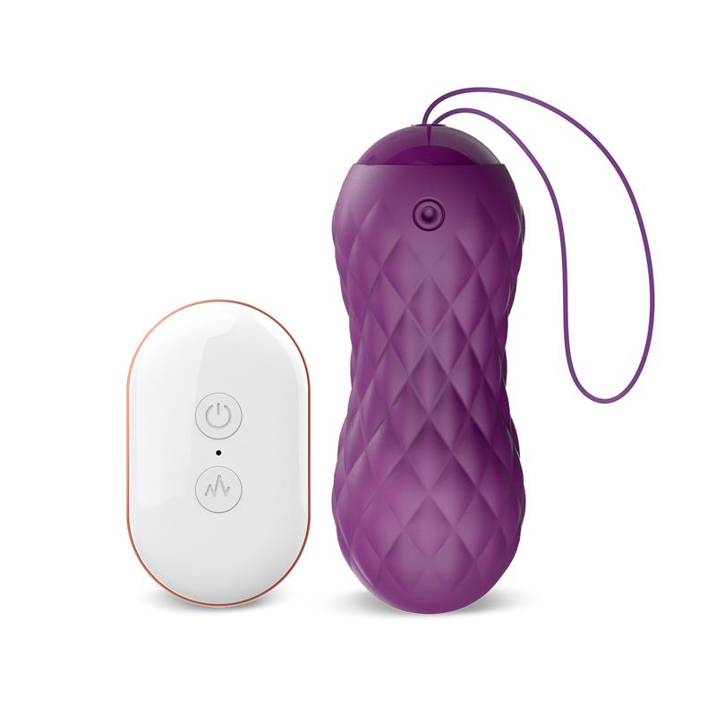 LATETOBED - NIMA HUEVO VIBRADOR CON MOVIMIENTO WAVE CONTROL REMOTO USB SILICONA PÚRPURA