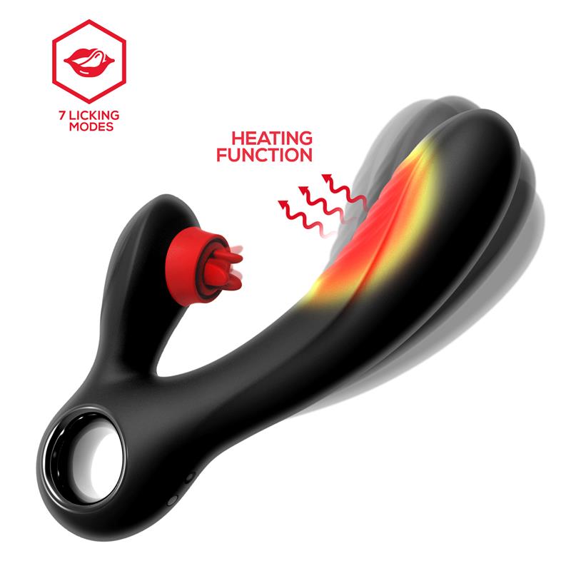 INTOYOU - NIZA VIBRADOR CON CALOR Y TRIPLE LENGUA ESTIMULADORA DE CLÍTORIS