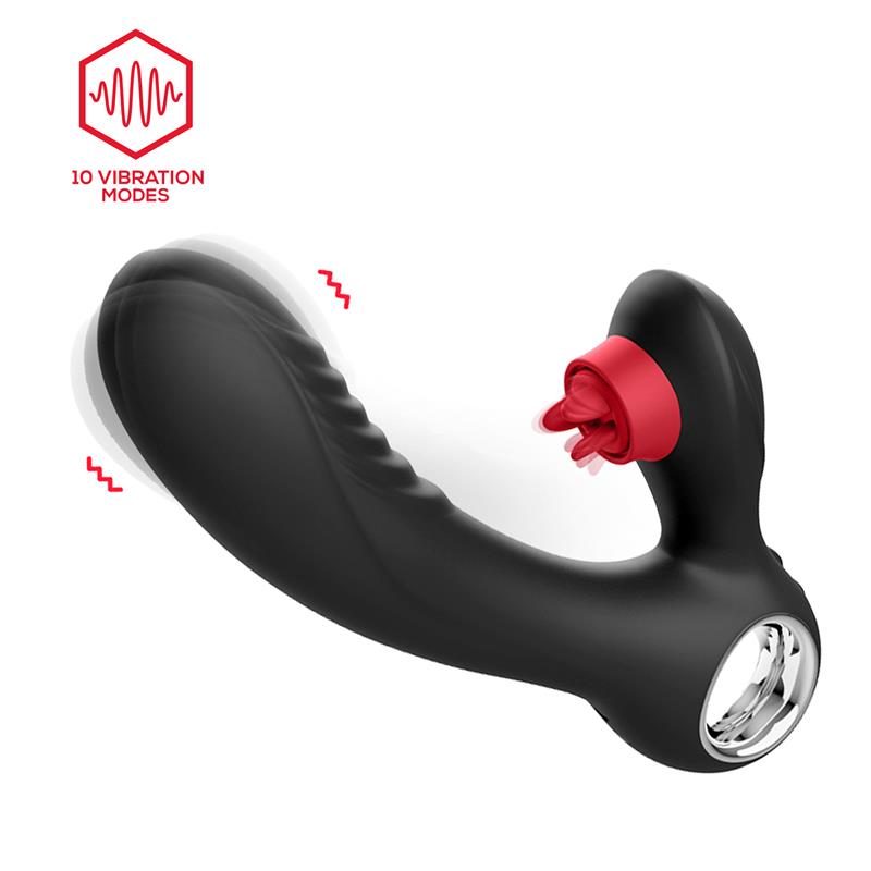 INTOYOU - NIZA VIBRADOR CON CALOR Y TRIPLE LENGUA ESTIMULADORA DE CLÍTORIS