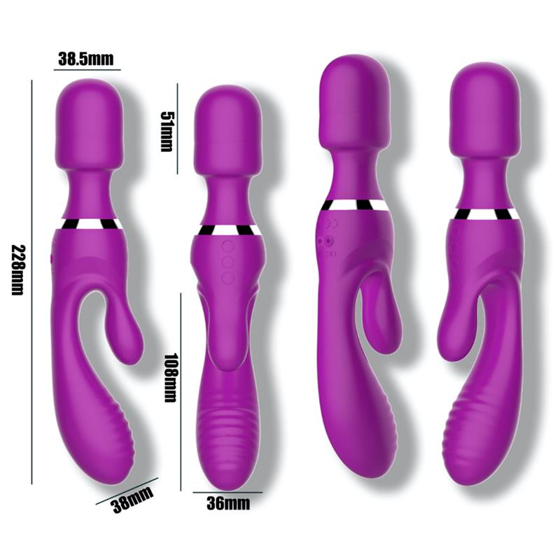 ACTION - NO. FIFTEEN VIBRADOR Y MASAJEADOR 3 MOTORES INDEPENDIENTES