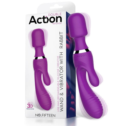 ACTION - NO. FIFTEEN VIBRADOR Y MASAJEADOR 3 MOTORES INDEPENDIENTES