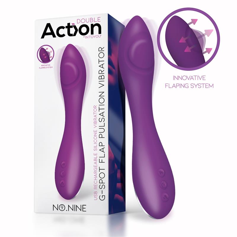 ACTION - NO. NINE VIBRADOR PUNTO G FUNCIÓN DE PULSACIÓN USB MAGNÉTICO SILICONA