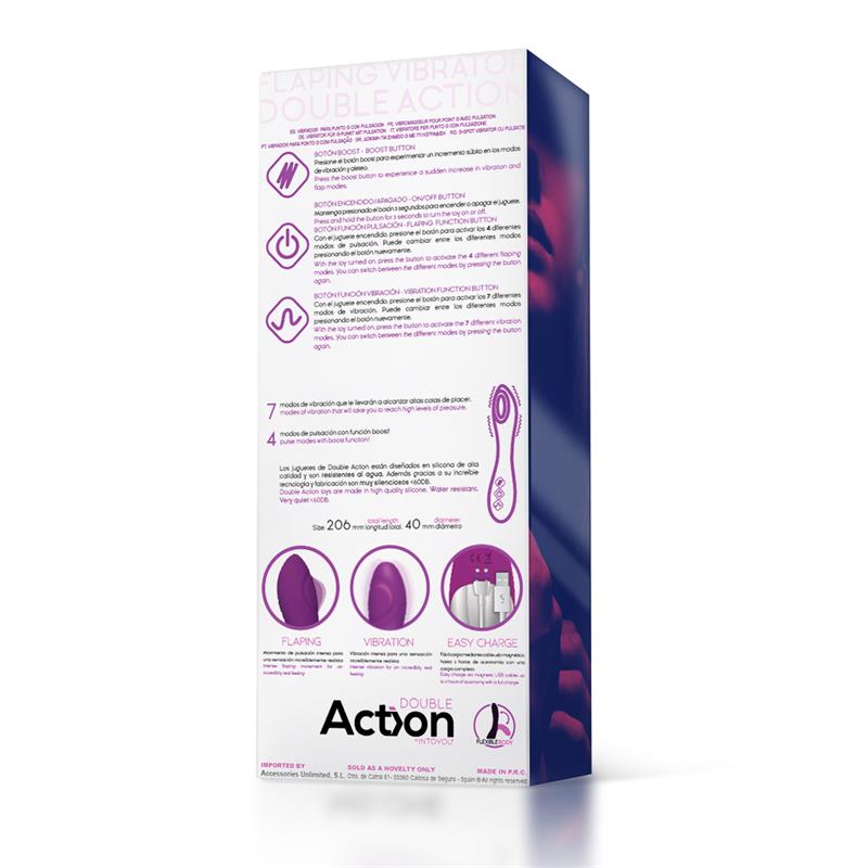 ACTION - NO. NINE VIBRADOR PUNTO G FUNCIÓN DE PULSACIÓN USB MAGNÉTICO SILICONA