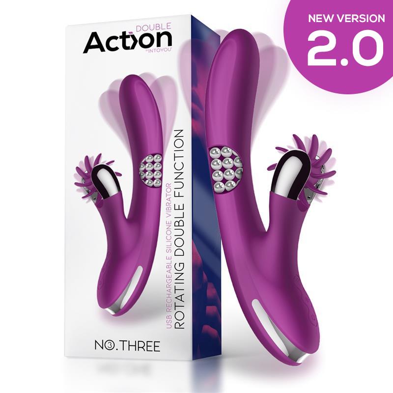 ACTION - NO. THREE ROTADOR CON BOLAS GIRATORIAS 360º Y RUEDA ESTIMULADORA