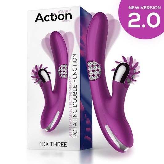 ACTION - NO. THREE ROTADOR CON BOLAS GIRATORIAS 360º Y RUEDA ESTIMULADORA