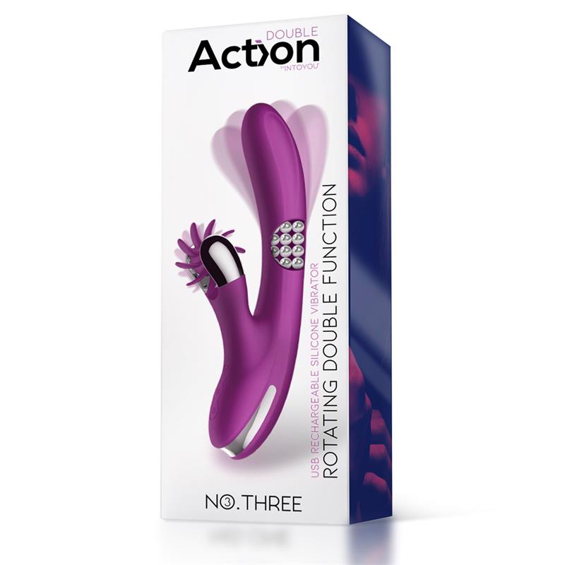 ACTION - NO. THREE ROTADOR CON BOLAS GIRATORIAS 360º Y RUEDA ESTIMULADORA