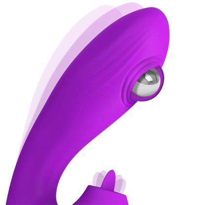 ACTION - NO. TWENTYONE VIBRADOR CON BOLA PULSANTE Y LENGUA ESTIMULADORA
