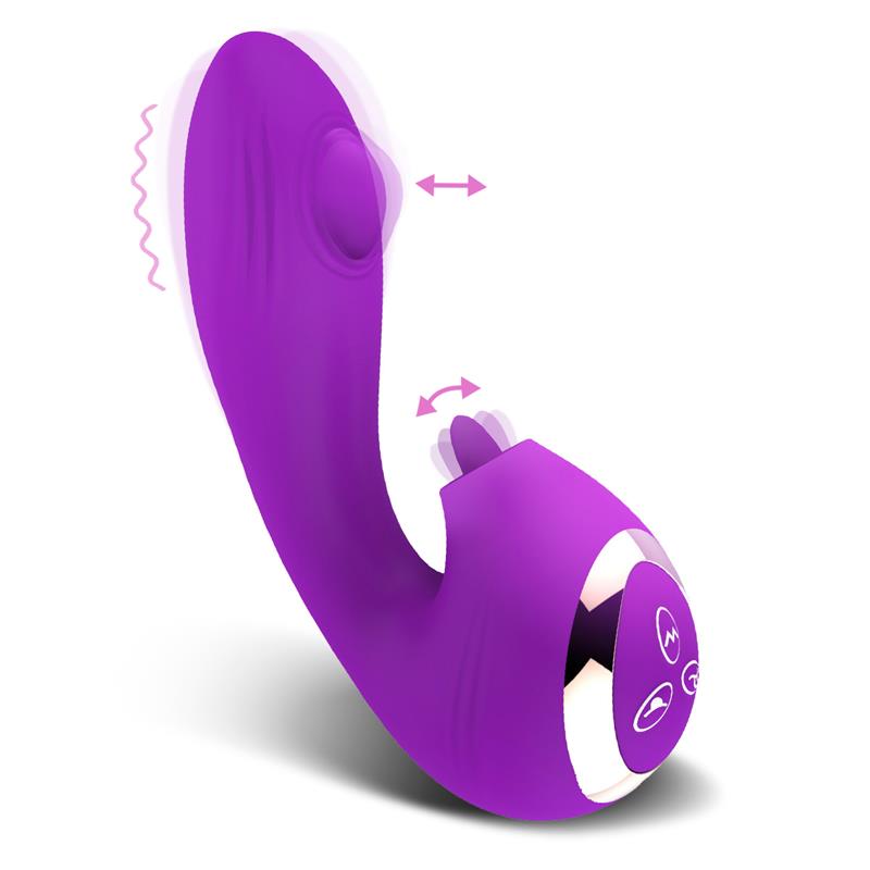 ACTION - NO. TWENTYONE VIBRADOR CON BOLA PULSANTE Y LENGUA ESTIMULADORA