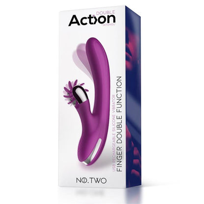 ACTION - NO. TWO VIBRADOR MOVIMIENTO FINGER Y RUEDA ESTIMULADORA