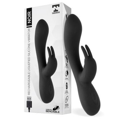TARDENOCHE - NOIR VIBRADOR SILICONA LÍQUIDA INYECTADA 2 MOTORES USB