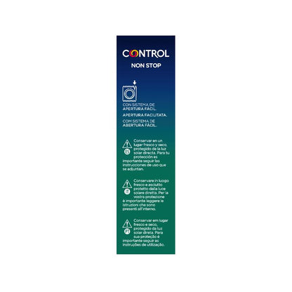 CONTROL - NONSTOP PUNTOS Y ESTRIAS PRESERVATIVOS 12 UNIDADES