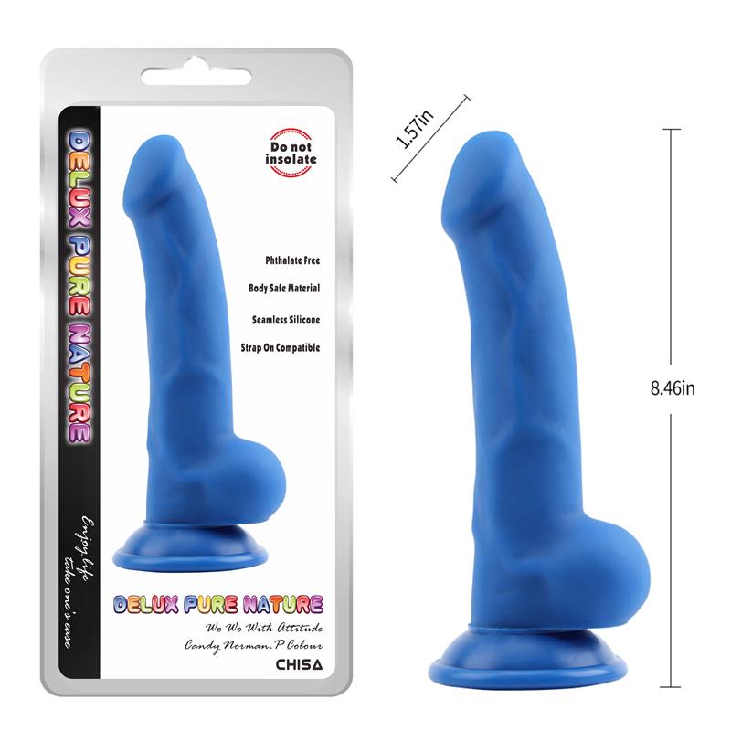 CHISA - NORMAN.P DILDO SILICONA LIQUIDA AZUL 21.5CM