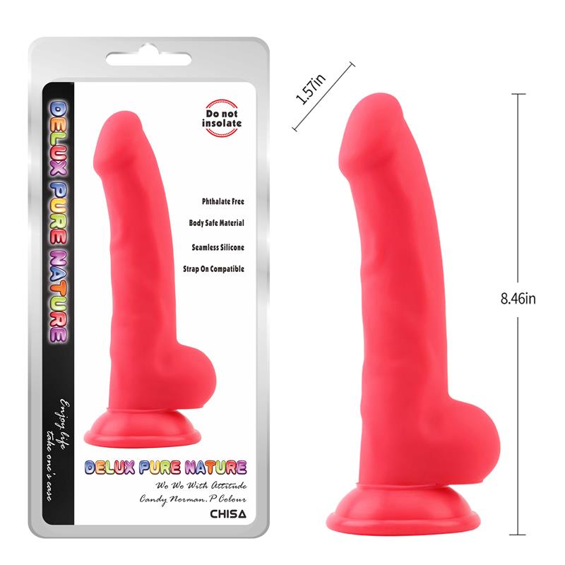 CHISA - NORMAN.P DILDO SILICONA LÍQUIDA ROJO 21.5CM