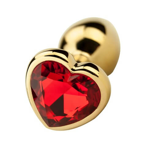 PRECIOUS METALS - HEART SHAPED BUTT PLUG-GOLD