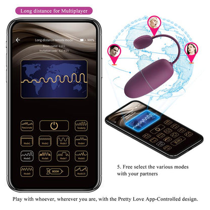 PRETTYLOVE - NYMPH HUEVO VIBRADOR CON APP