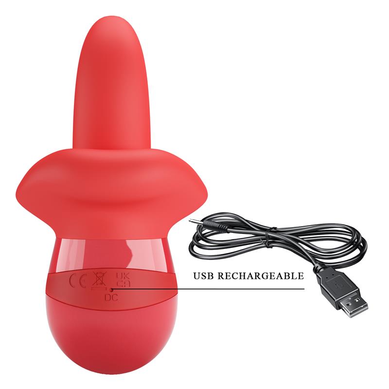 PRETTYLOVE - OBELIA ESTIMULADOR CON VIBRACIÓN Y MOVIMIENTO LENGUA
