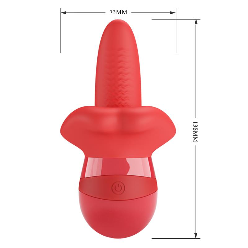 PRETTYLOVE - OBELIA ESTIMULADOR CON VIBRACIÓN Y MOVIMIENTO LENGUA