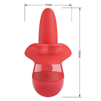 PRETTYLOVE - OBELIA ESTIMULADOR CON VIBRACIÓN Y MOVIMIENTO LENGUA