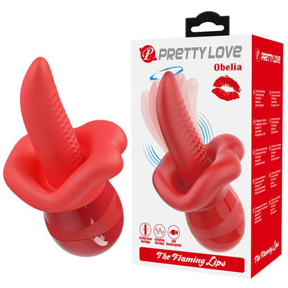 PRETTYLOVE - OBELIA ESTIMULADOR CON VIBRACIÓN Y MOVIMIENTO LENGUA