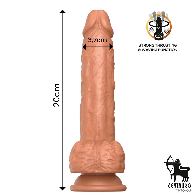 CENTAURO - OCTAVIUS DILDO CON VIBRACIÓN, THRUSTING Y WAVING 360º 7.8 - 20 CM