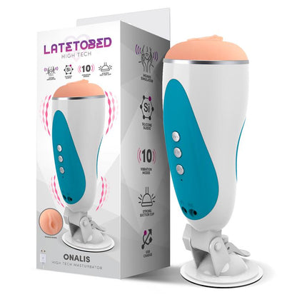 LATETOBED - ONALIS HIGH TECH MASTURBADOR SISTEMA GEMIDOS Y VIBRACIÓN VAGINA USB