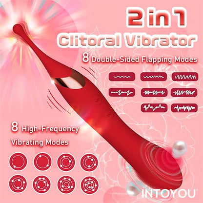 INTOYOU - ONAX ESTIMULADOR DOBLE VIBRADOR DE PUNTO Y DOBLE PULSACIÓN USB