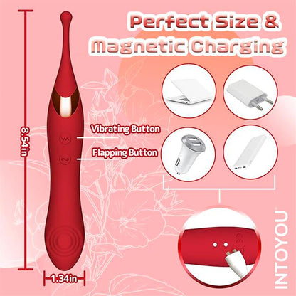 INTOYOU - ONAX ESTIMULADOR DOBLE VIBRADOR DE PUNTO Y DOBLE PULSACIÓN USB