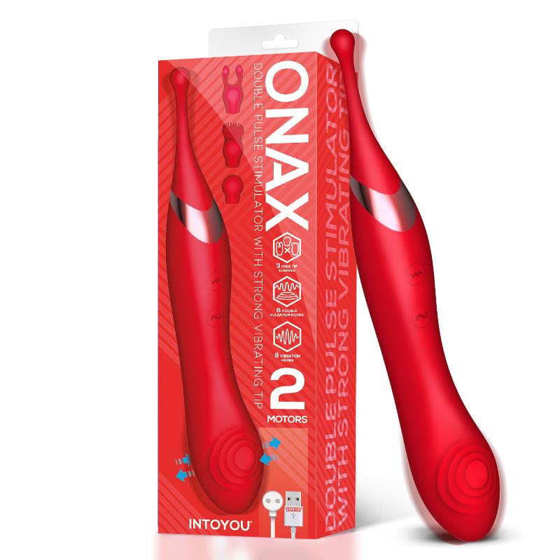 INTOYOU - ONAX ESTIMULADOR DOBLE VIBRADOR DE PUNTO Y DOBLE PULSACIÓN USB
