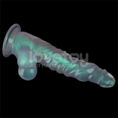 LOVETOY - OPAL PEARL SHEEN DILDO VERDE 10