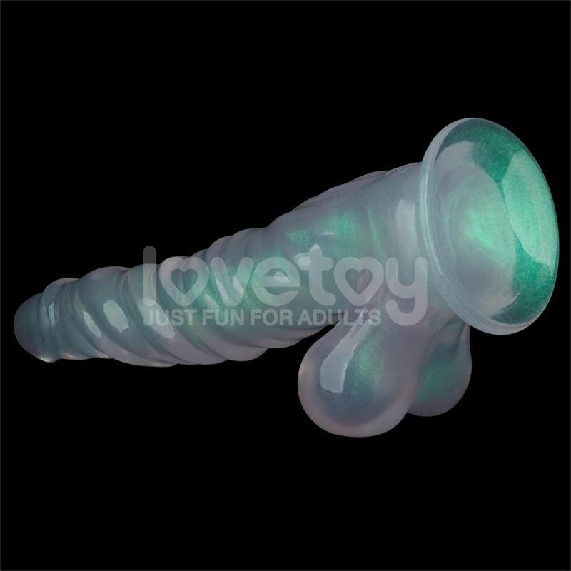 LOVETOY - OPAL PEARL SHEEN DILDO VERDE 10