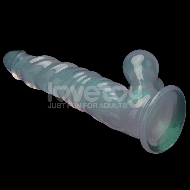LOVETOY - OPAL PEARL SHEEN DILDO VERDE 10