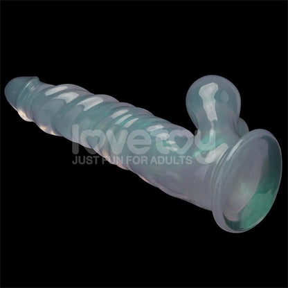LOVETOY - OPAL PEARL SHEEN DILDO VERDE 10