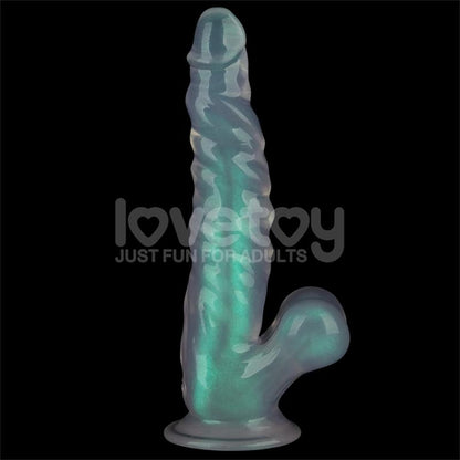 LOVETOY - OPAL PEARL SHEEN DILDO VERDE 10