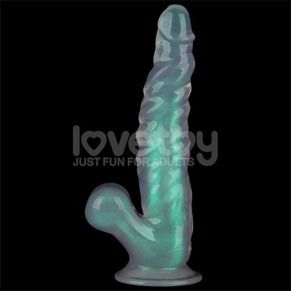 LOVETOY - OPAL PEARL SHEEN DILDO VERDE 10
