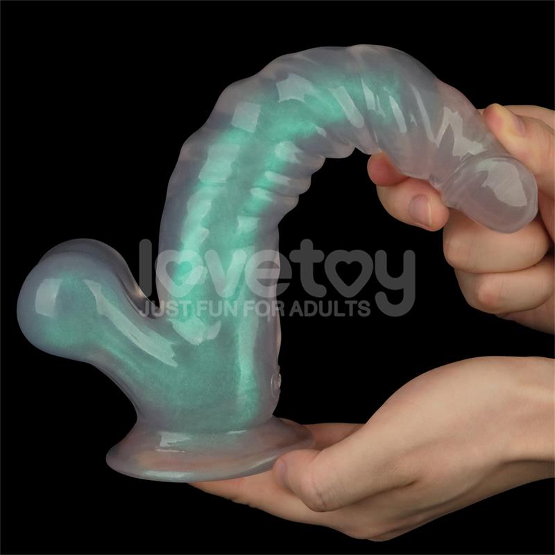 LOVETOY - OPAL PEARL SHEEN DILDO VERDE 10