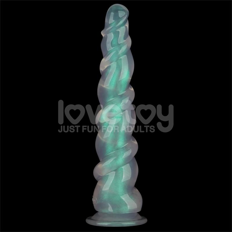 LOVETOY - OPAL PEARL SHEEN DILDO VERDE 11.5