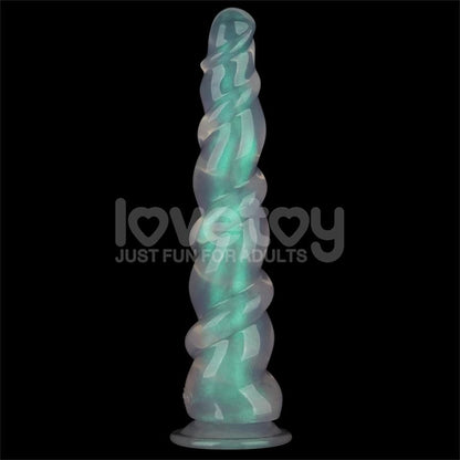 LOVETOY - OPAL PEARL SHEEN DILDO VERDE 11.5