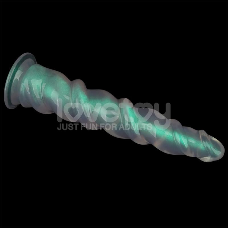 LOVETOY - OPAL PEARL SHEEN DILDO VERDE 11.5