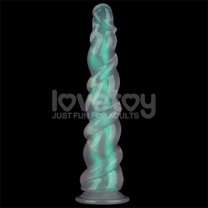LOVETOY - OPAL PEARL SHEEN DILDO VERDE 11.5