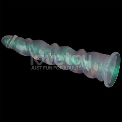 LOVETOY - OPAL PEARL SHEEN DILDO VERDE 11.5