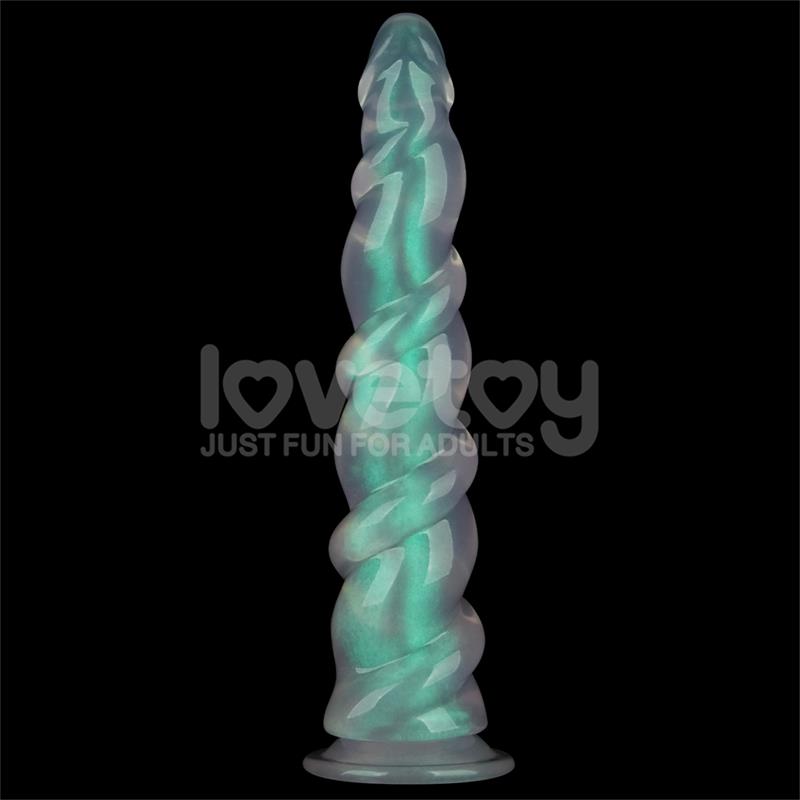 LOVETOY - OPAL PEARL SHEEN DILDO VERDE 11.5