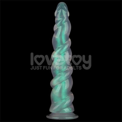 LOVETOY - OPAL PEARL SHEEN DILDO VERDE 11.5