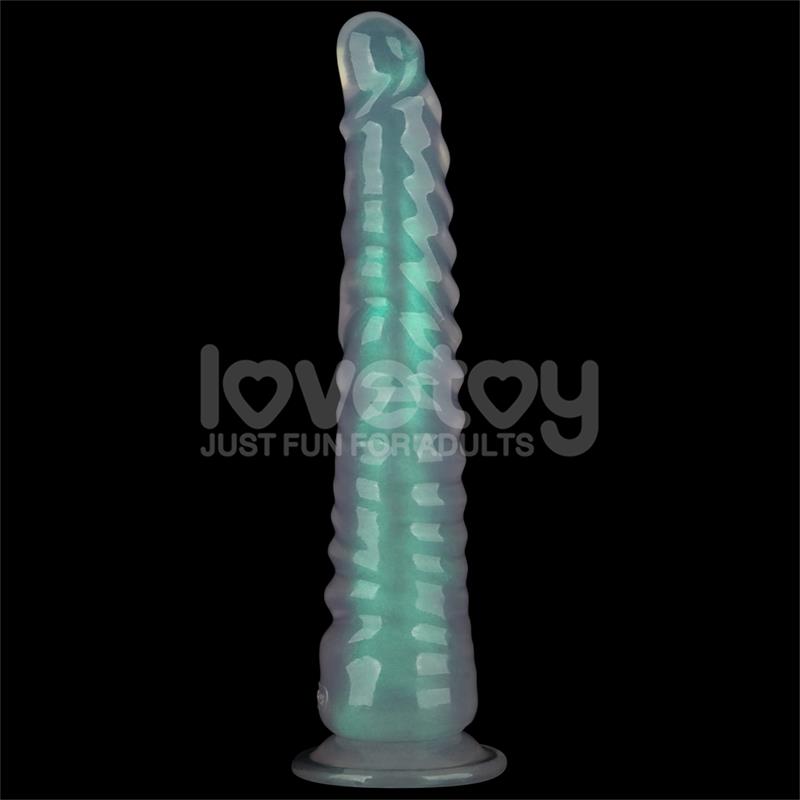 LOVETOY - OPAL PEARL SHEEN DILDO VERDE 12.5