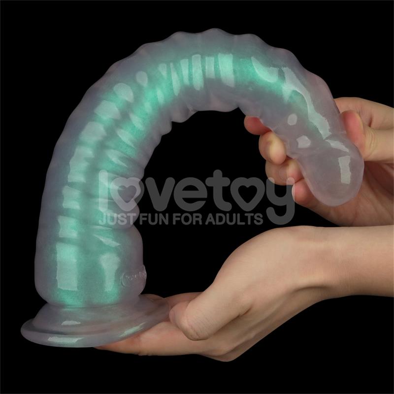 LOVETOY - OPAL PEARL SHEEN DILDO VERDE 12.5