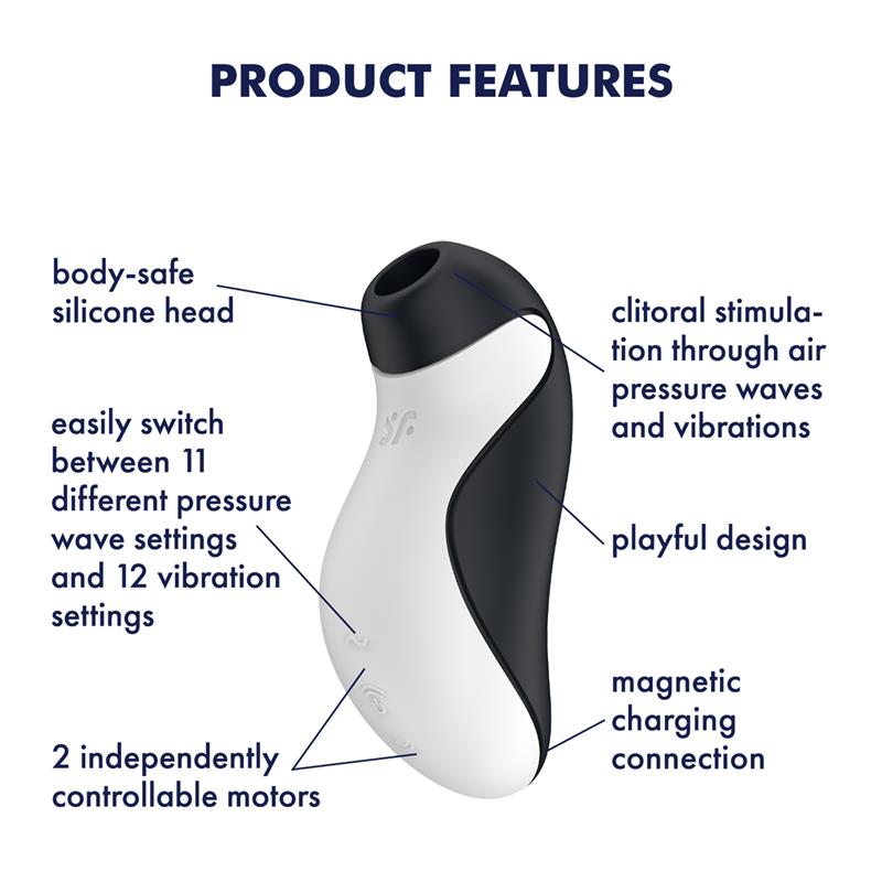 SATISFYER - ORCA SUCCIONADOR DE CLÍTORIS DOUBLE AIR PULSE